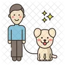 Cuidador de perros masculino  Icono