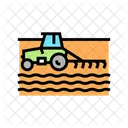 Tractor Cultivating Field Icon