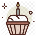 Muffin De Cumpleanos Icono