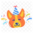 Perro de cumpleaños  Icono