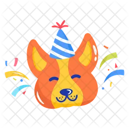 Perro de cumpleaños  Icono