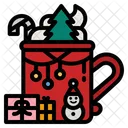 Cup Christmas Gift Coffee Icon