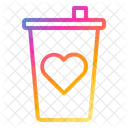 Cup Heart Love Icon