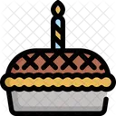 Pie Party Birthday Icon