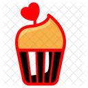 Cup Cake Chocolate Glass Icon