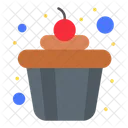 Cup Cake Cherry Cake Icon