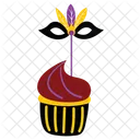 Mardi Grass Cup Cake Cake Icon