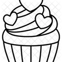 Cup Cake Corazon Amor San Valentin Icon