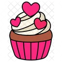 Cup Cake Corazon Pastel Panaderia Icon