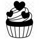 Cup Cake Corazon Amor San Valentin Icono