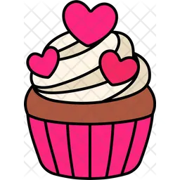 Cup Cake Heart  Icon