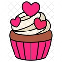 Cup Cake Heart Cake Bakery Icon