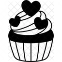 Cup Cake Heart  Icon