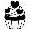 Cup Cake Heart Love Valentine Icon