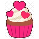 Cup Cake Heart  Icon