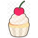 Cup Cake Cherry Icon
