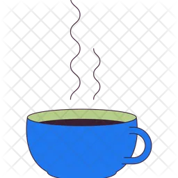 Cup of hot strong coffee  Icon
