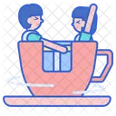 Cup Ride Amusement Spining Icon
