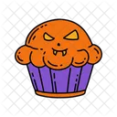 Cupcake Colored Outline Food Sweet Icon