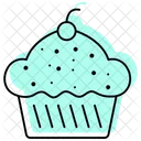 Cupcake Color Shadow Thinline Icon Icon