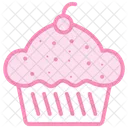 Cupcake Duotone Line Icon Icon