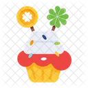 Leprechaun Cupcake Muffin Shamrock Cupcake Icon