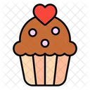 Cupcake Heart Romance Icon