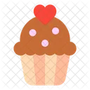 Cupcake Heart Love And Romance Icon