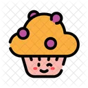 Cupcake Muffin Face Icon