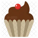 Chocolate Strawberry Cupcake Icon