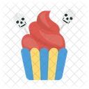 Cupcake Muffin Skull Icon