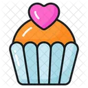 Cupcake Heart Food Icon