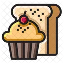 Cupcake And Bread  Icon