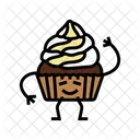 Cupcake Character Dessert Food Icon