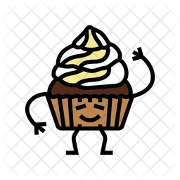 Cupcake Character  Icon