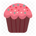 San Valentin Cupcake Chispitas Icono