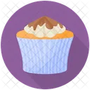 Cupcake De Chocolate Pastel De Crema Cupcake Icono