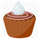 Cremoso Cumpleanos Muffin Icono