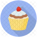 Cupcake De Frambuesa Pastel De Crema Cupcake Icono