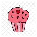 Cupcake De Fresa Fresa Cupcake Icono