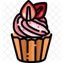 Cupcake De Fresa Cupcake Pasteleria Icono