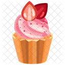 Cupcake De Fresa Cupcake Pasteleria Icono