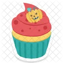 Cupcake De Halloween Postre Muffin Icono