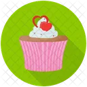 Cupcake De Terciopelo Cupcake De Frambuesa Pastel De Crema Icono