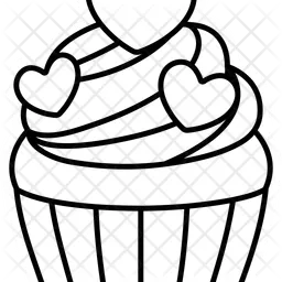 Cupcake Herz  Symbol