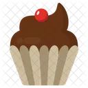 Schokolade Erdbeere Cupcake Symbol