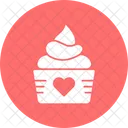 Cupcake Mit Cupcake Cupcake Mit Herz Dessert Symbol