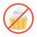 Not Allowed Cupcake Muffin Icon