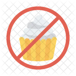 Cupcake Not Allowed  Icon