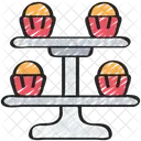 Cupcake Stand Cupsakes Baked Icon